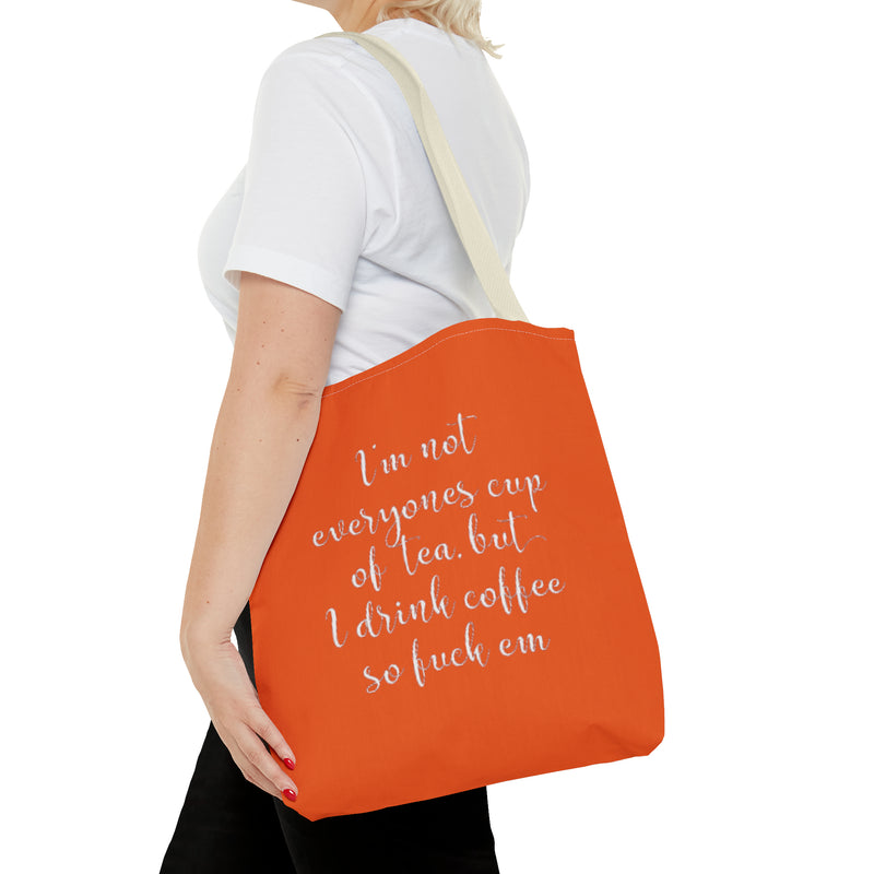 Tote Bag Cup Of Tea Orange - DeLuLu