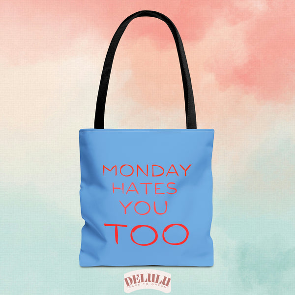 Tote Bag Monday Hates Blue - DeLuLu