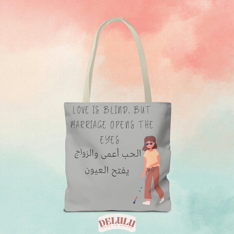 Tote Bag Love is Blind humor - DeLuLu