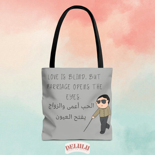 Tote Bag Love is Blind humor - DeLuLu