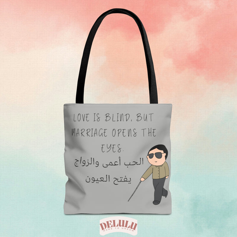 Tote Bag Love is Blind humor - DeLuLu