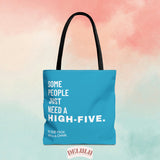 Tote Bag High Five with a chair Blue - DeLuLu