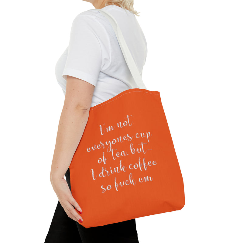 Tote Bag Cup Of Tea Orange - DeLuLu