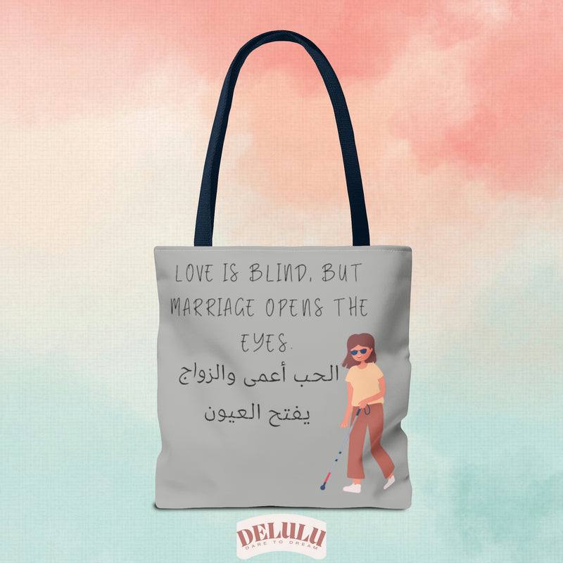 Tote Bag Love is Blind humor - DeLuLu