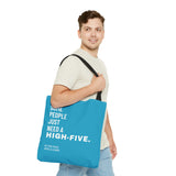 Tote Bag High Five with a chair Blue - DeLuLu