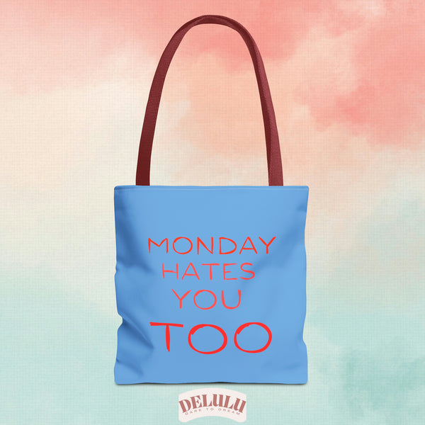 Tote Bag Monday Hates Blue - DeLuLu