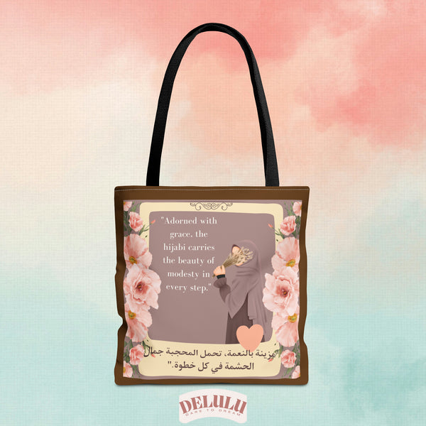 Tote Bag Hijabi Flowers - DeLuLu