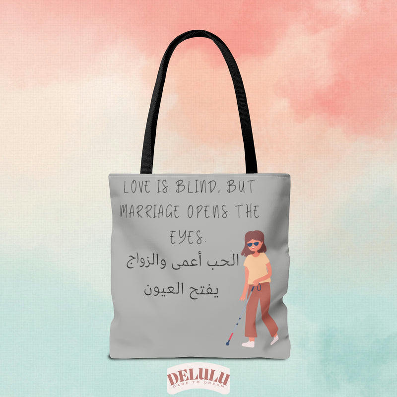 Tote Bag Love is Blind humor - DeLuLu