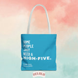 Tote Bag High Five with a chair Blue - DeLuLu