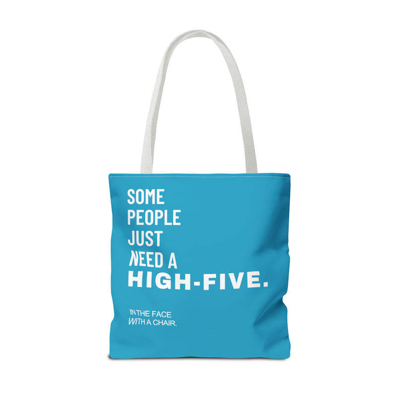 Tote Bag High Five with a chair Blue - DeLuLu