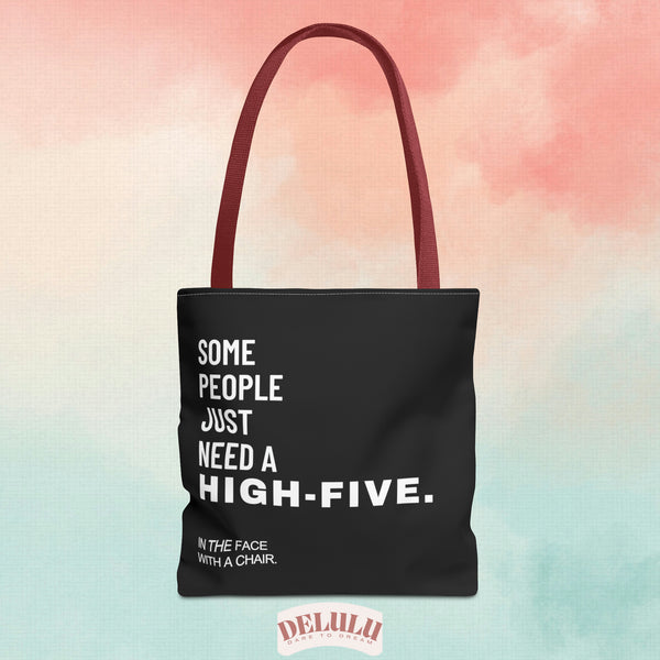 Tote Bag High Five with a chair - DeLuLu