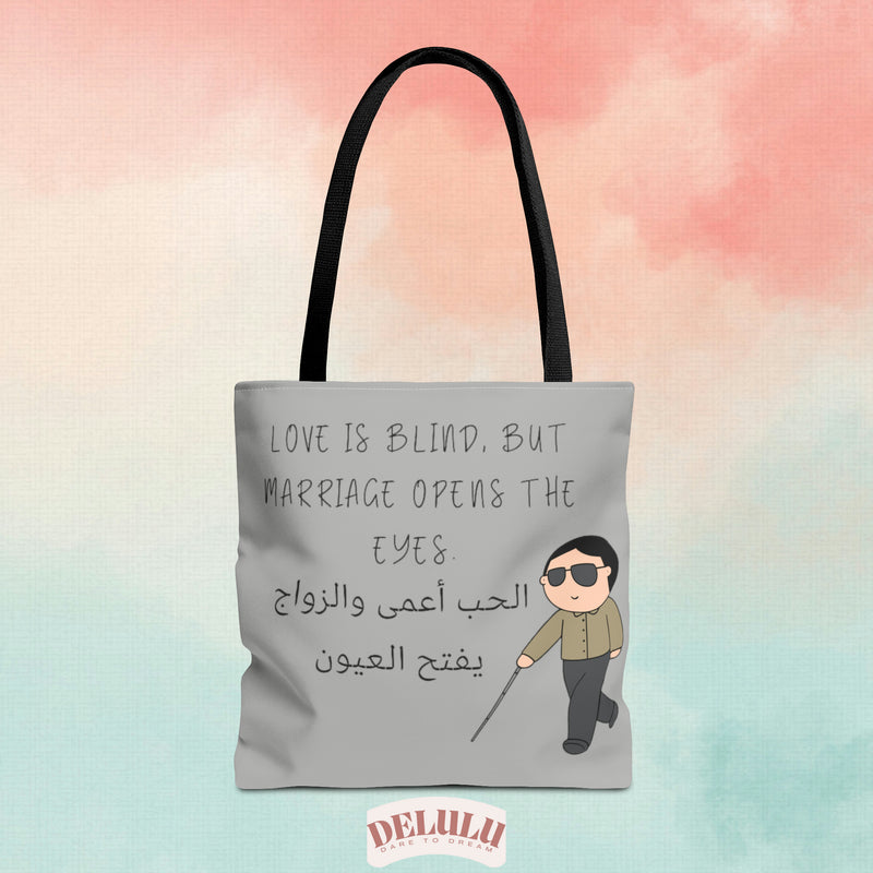 Tote Bag Love is Blind humor - DeLuLu