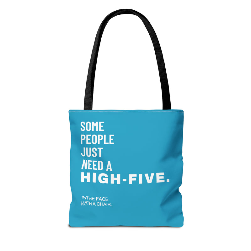 Tote Bag High Five with a chair Blue - DeLuLu