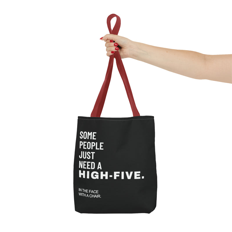 Tote Bag High Five with a chair - DeLuLu