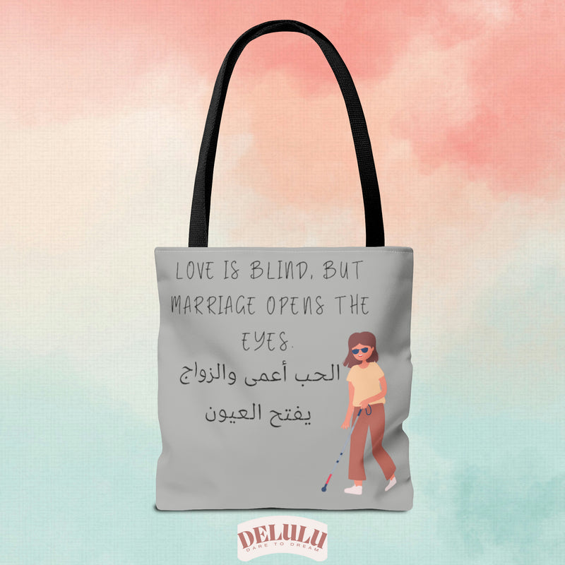 Tote Bag Love is Blind humor - DeLuLu