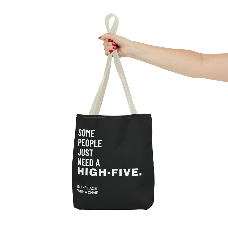 Tote Bag High Five with a chair - DeLuLu