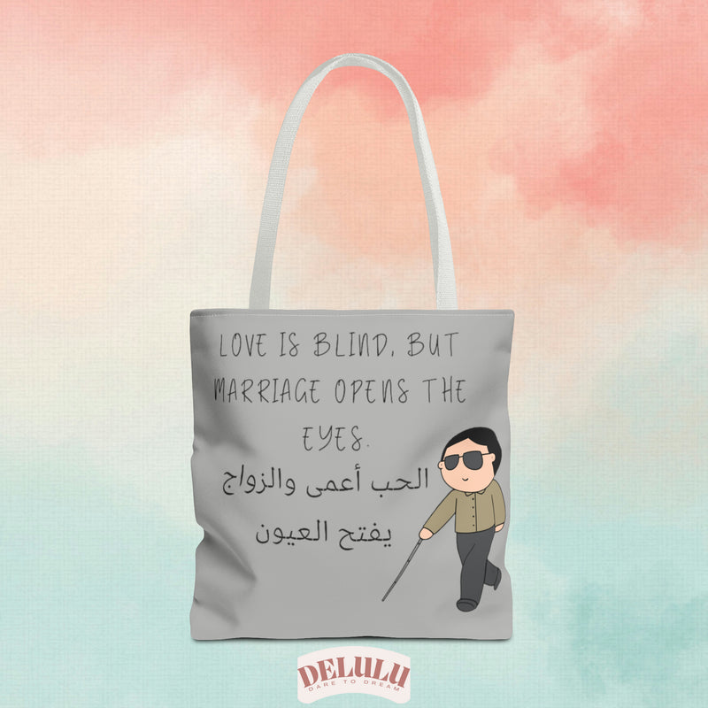 Tote Bag Love is Blind humor - DeLuLu