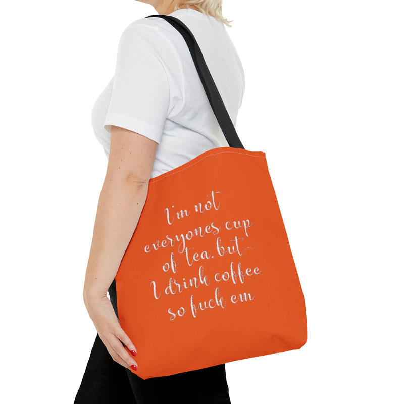 Tote Bag Cup Of Tea Orange - DeLuLu