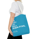 Tote Bag High Five with a chair Blue - DeLuLu